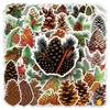 50 Pine Cones Doodle Stickers Personalized Cartoon Autumn Fresh Decoration Mobile Suitcase Water Cup Stickers
