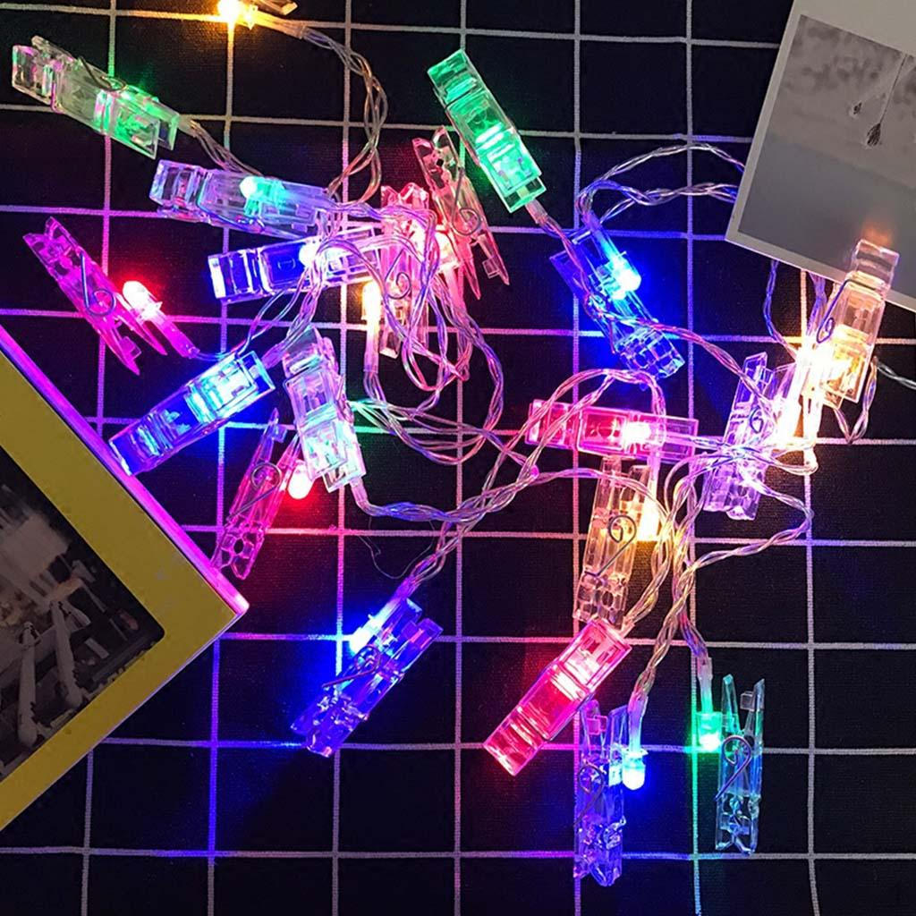 4.2m LED Photo Clip String Light 40 Picture Display Home Decor Colorful