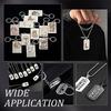 201 Stainless Steel Rectangle Stamping Blank Tag Pendants 43x24x1mm Hole: 3mm Stainless Steel Color 43x24x1mm Hole: 3mm 20pcs/box