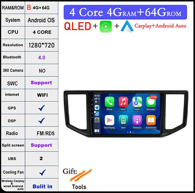 For Volkswagen VW Crafter 2017-2021 IPS/QLED DSP Android 14 Car Radio Multimedia Player Navigation GPS Carplay BT