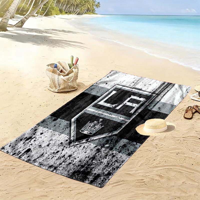 Los Angeles Kings Druck Strandtuch, Großes Weiches Schnelltrocknendes Handtuch für Strand Camping Schwimmen