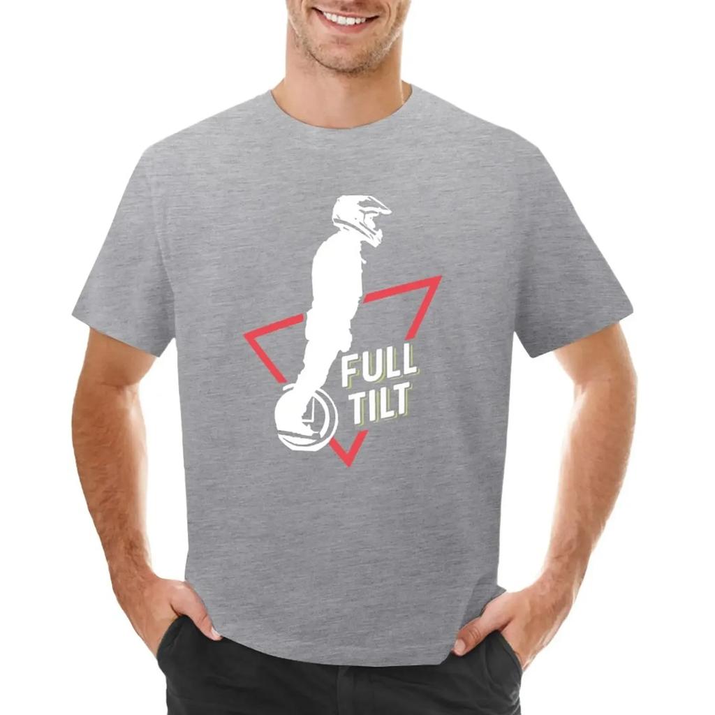 EUCelectric Unicycle Full Tilt TShirt Aesthetic Clothes Summer Top Cotton Funny T Shirts for Unisex Short Sleeve Round Collar