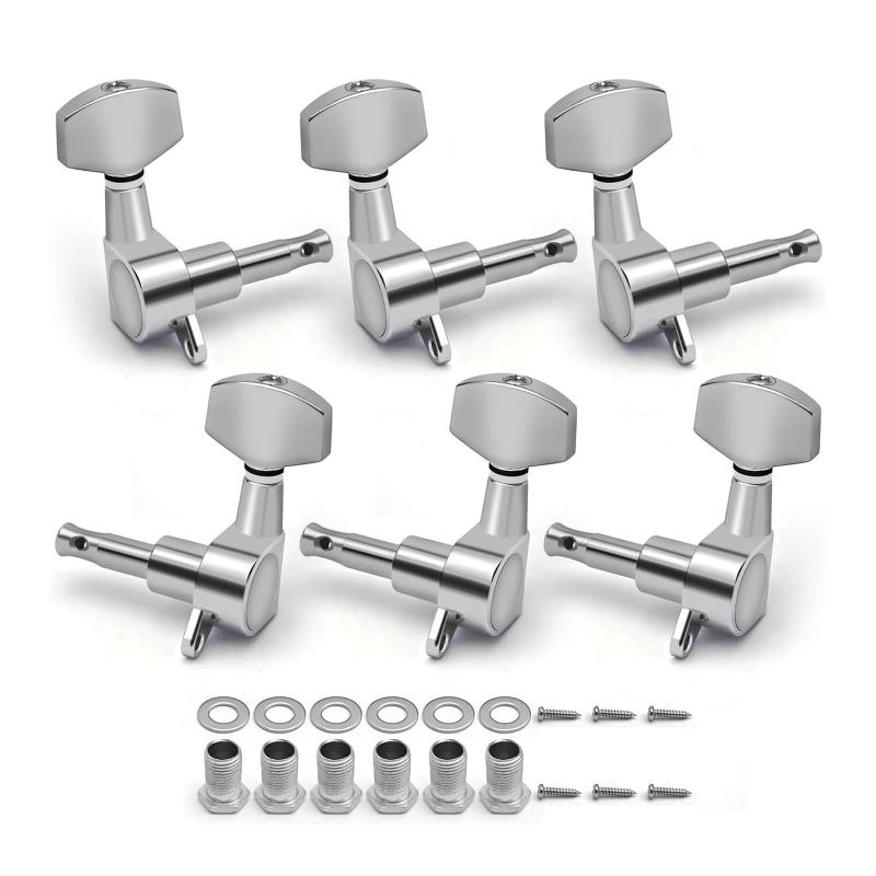 6 Pieces Guitar Tuner Pegs, Tuning Pegs Keys Machine Heads Set, Electric Guitar Tuning Keys, Locking Tuners For Guitar