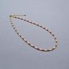 French Niche Elegant Rice Grain Pearl Red Corundum Beaded Simple Temperament Short Fine Necklace Collarbone Chain
