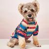 Autumn/Winter Striped Plush Sweatshirt for Dogs & Cats: Cute Pet Apparel