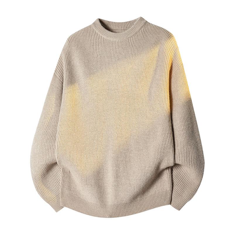 Autumn and Winter Men's Sweater Round Neck Casual Long-sleeved Knitted Base Shirt