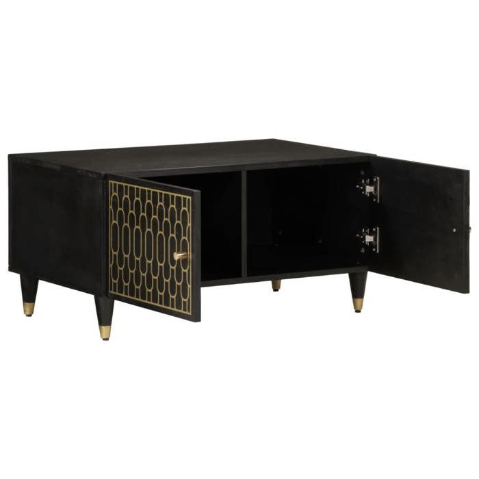 VidaXL Table basse 80x50x40 cm bois de manguier massif, table d'appoint, table de salon, table latérale, bout de canapé, 358325