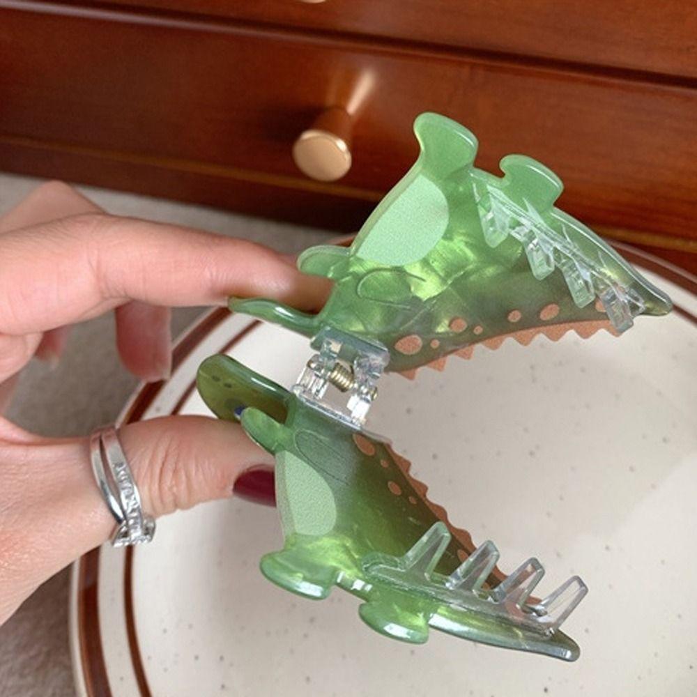 Stegosaur Acrylic Animal Shark Clip Pterosaur Cartoon Hair Clip Cute Dinosaur Hair Claw  Daily
