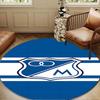 Blue White Crest Pattern Round mat Home Decor, Chair rug For livingroom,Bedroom, doormat home decor Birthday Gift Christmas Gifts