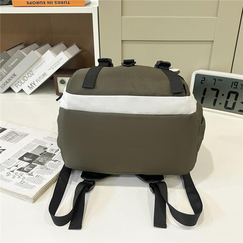 Men's Contrast Backpack Large Capacity Student Schoolbag Women's Backpack