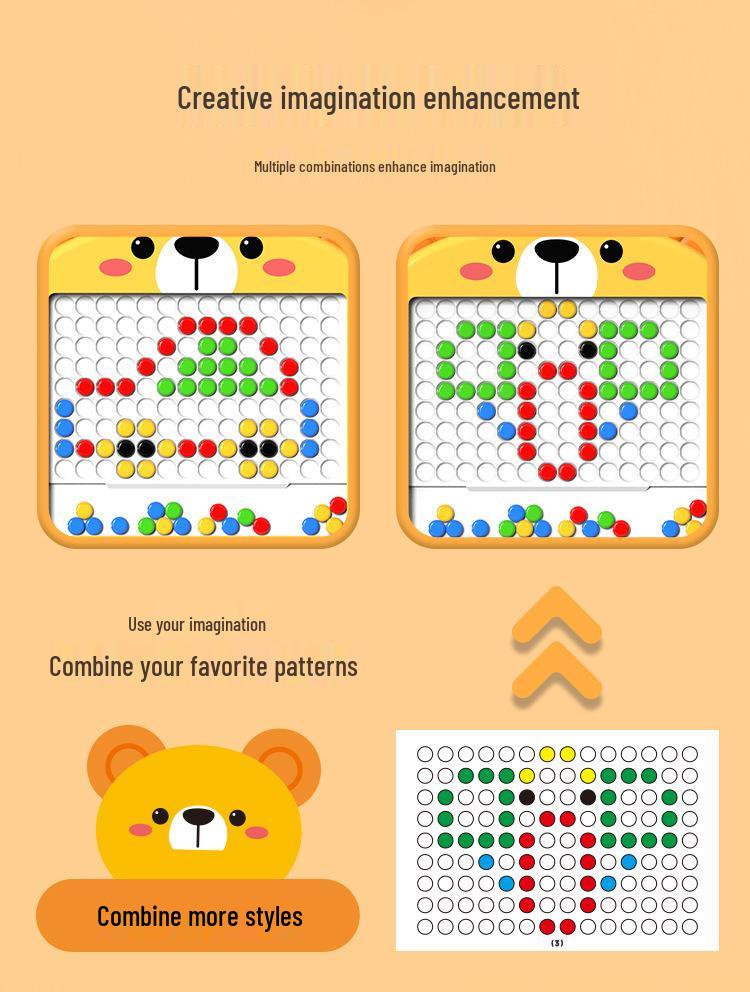 Children's Magnetic Drawing Board - Educational Puzzle Toy for Early Writing and Pencil Grip Training