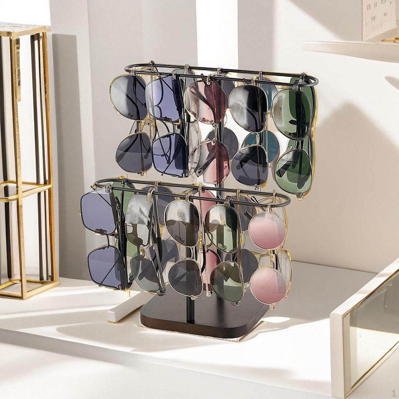 

Органайзер для солнцезащитных очков, стойка для очков, домашний декор для хранения нескольких очков Black and Brown