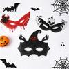 Stable Fit Halloween Masque Masque, Glitter Half Face Eye Horror Skull Bat Transparent Field of View Spider Dress Up Accessory for Cosplay Costume,