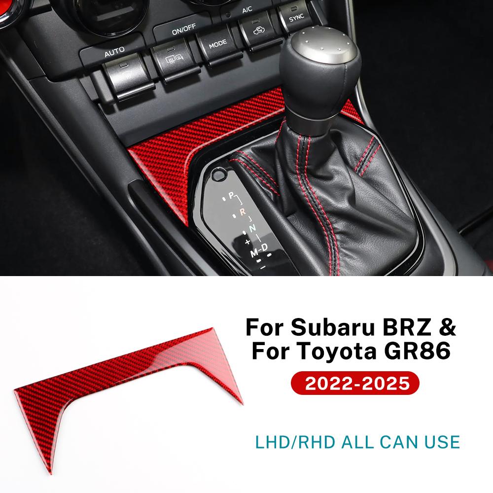 For Subaru BRZ Toyota GR86 2025 2025 2025 2025 2025 Real Soft Carbon Fiber Sticker LHD RHD Center Console Shift Panel Trim