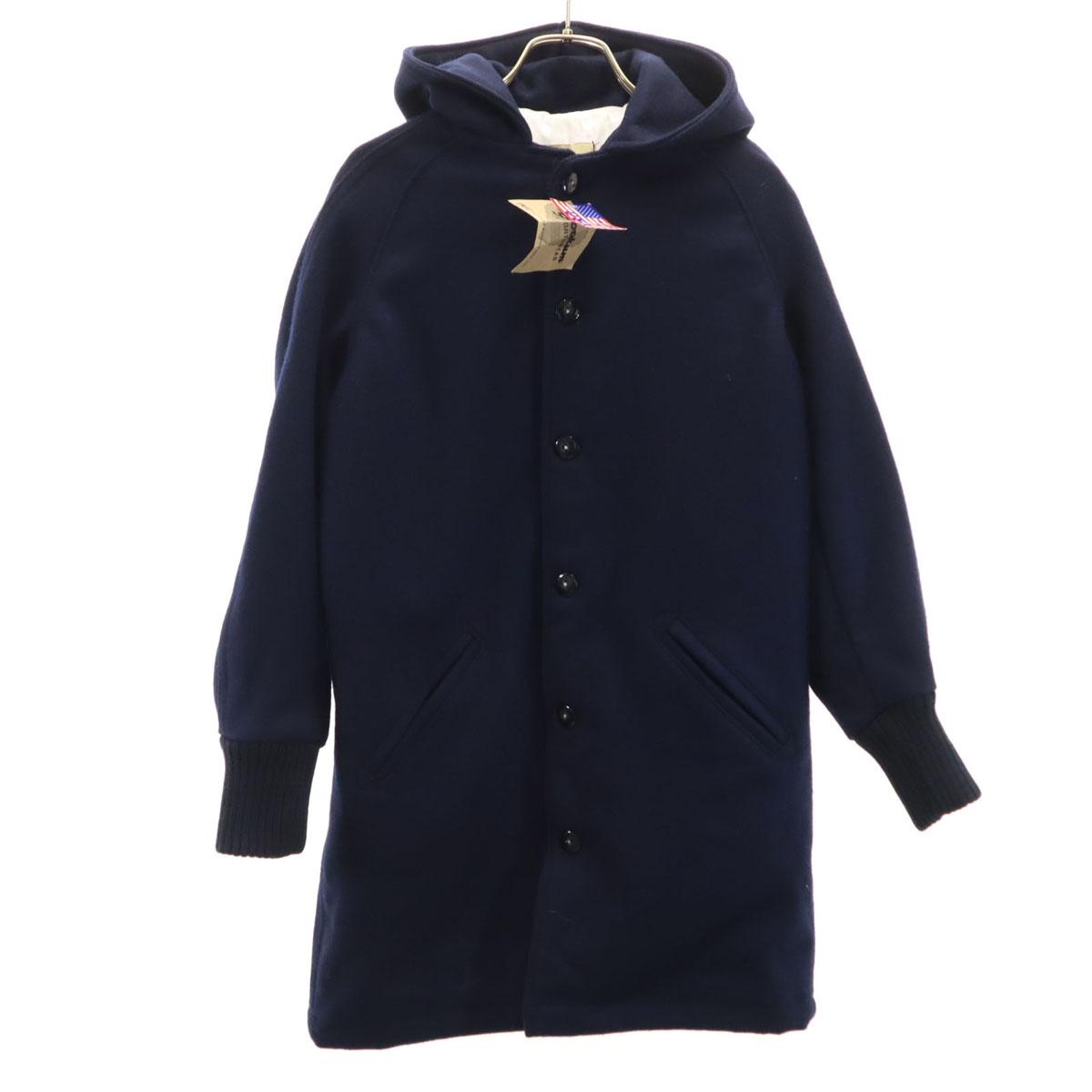 

unused SKOOKUM Made in USA Melton coat 32 Navy Women Used