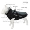 Roupas grandes à prova d'água para cães, casaco de inverno com arnês, gola peluda, quente, roupas para animais de estimação, jaqueta grande, labrador, buldogue