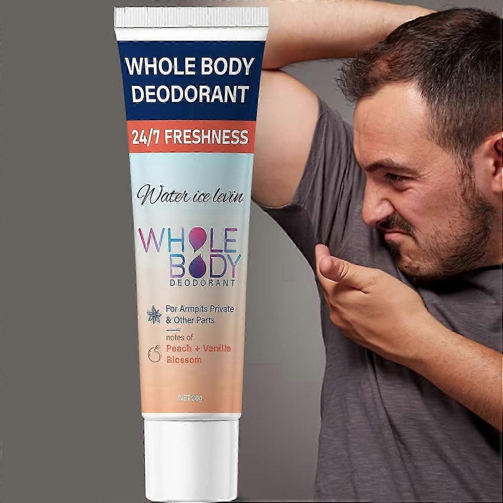 Whole Body Deodorant Cream for Women, Peach & Vanilla Blossom Scent, Aluminum Free Deodorant, 72 HR Odor Protection