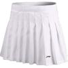 Comfortable Sports Solid Color Brand Logo Badminton Training Skirt Women Skirts White ASKU196-1