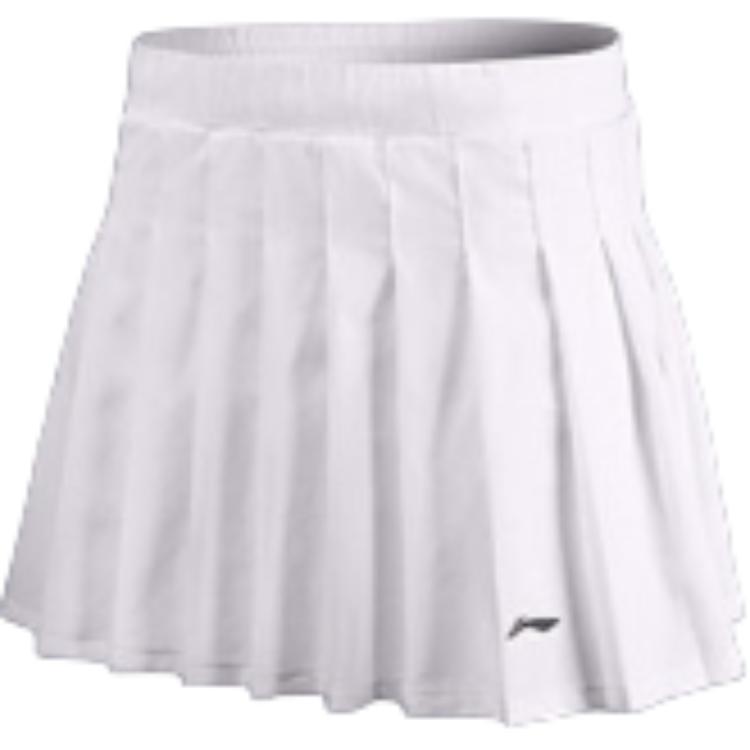 

Li-Ning Comfortable Sports Solid Color Brand Logo Badminton Training Skirt Women skirts White ASKU196-1 XL