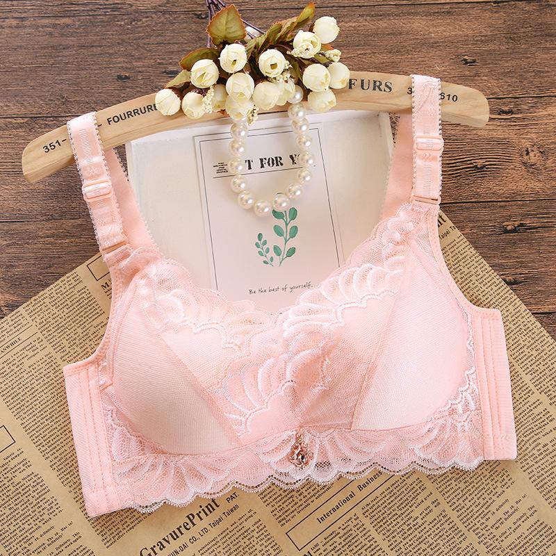 

No steel rim tube top thickened thin gathering underwear upper support adjustment bra 85B