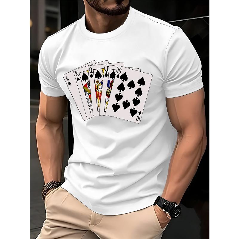 

European Sizes Men S Casual Short Sleeve T-Shirt Print - Red Round Neck Summer Tee, Lightweight & Breathable Fabric for Casua... 5XL різнокольоровий