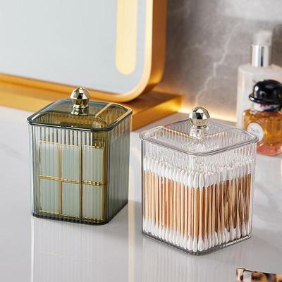 Transparent Dustproof Storage Box for Cotton Swabs, Makeup, Lipstick, Dental Floss & Sponges