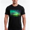 Northern Lights Over Lake In Finland Tshirt Summer Casual Cotton Tee Oversized Streetwear Tops Vintage Graphic Print