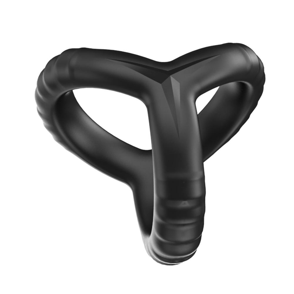 Silicone Penis Rings Cock Ring Erection Enhancing Triangular Penis Ring With Massage Beads Delayed Ejaculation Sex Toys For Men