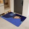 Character M-Mr. Bean Floor Mat Flannel Door Mat Non-Slip Absorbent Washable Indoor Home Rug
