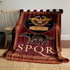 Roman SPQR Wolf Blanket Bedroom Blanket for Livingroom Couch Lunch Break Soft Throw for Friend's Festival Gift