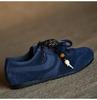 Women's Frosted Cowhide Blue German Trainer Fashion Casual Shoes - Autumn 2025 Genuine Leather.