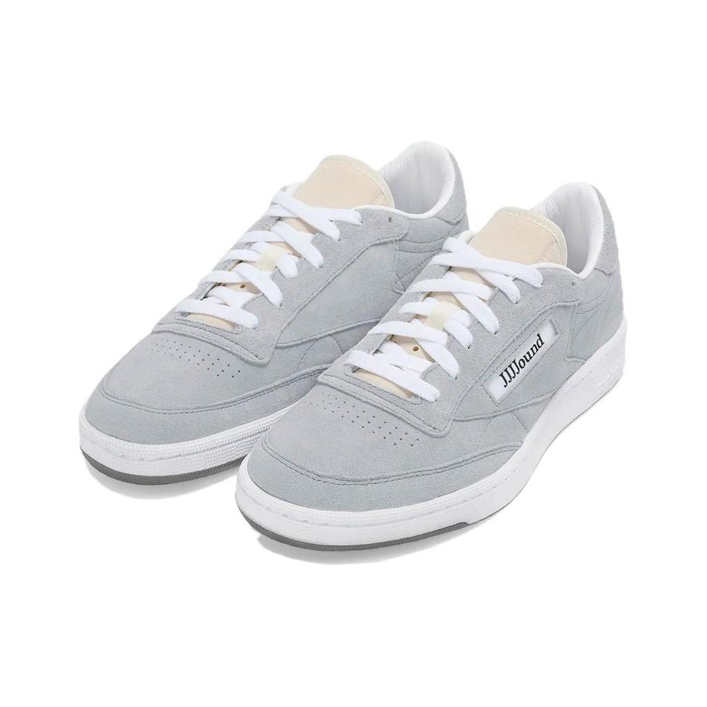 Mens JJJJound x Reebok Club C 85 Cold Grey Unisex Sneakers White Space-Grey 100073318