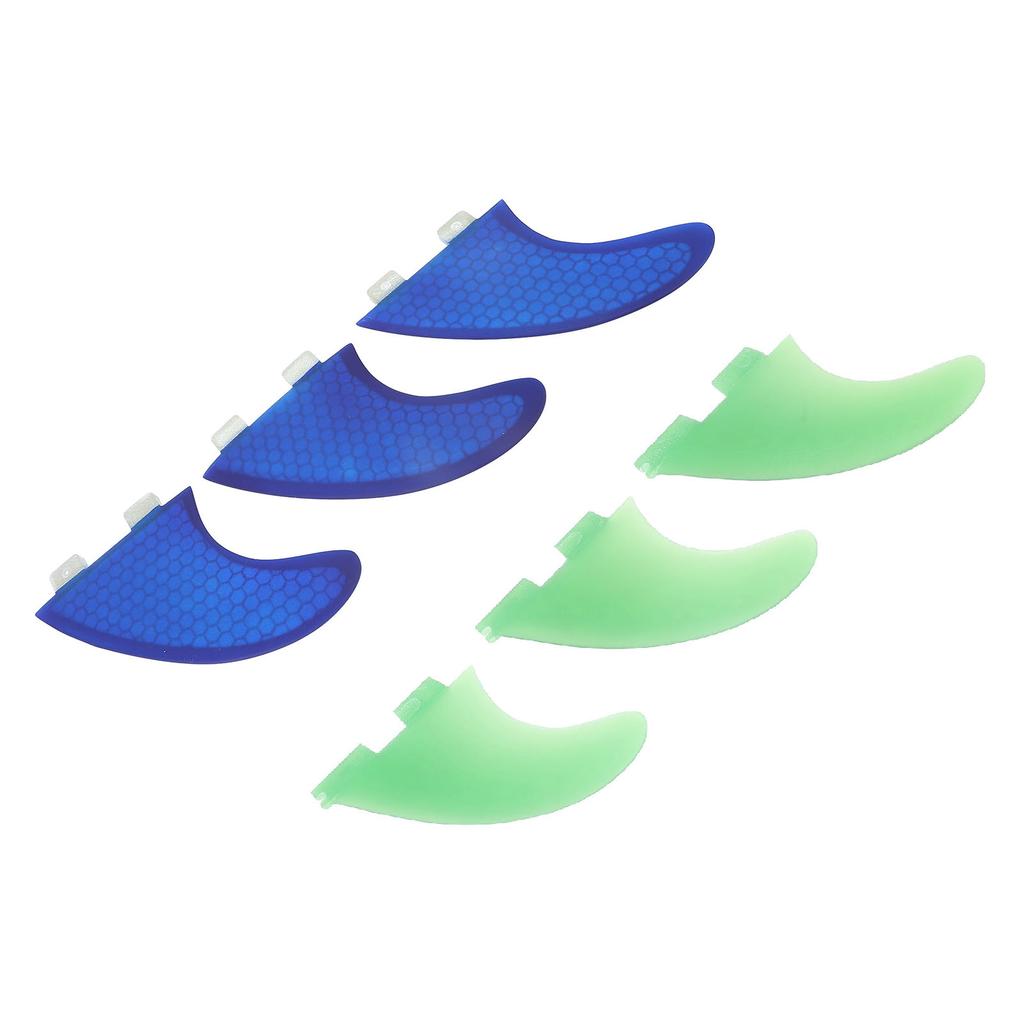 3PCS Surfboard Thruster Fins Fiberglass Fishtail Surfboard Fin Replacement for FCS1