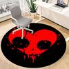 1pc Blood Heart Office Round Area Rug, Indoor Mat Suitable ForOffice, Under Office Chairs Bedroom Living Room Home Decor, Room Deco T211