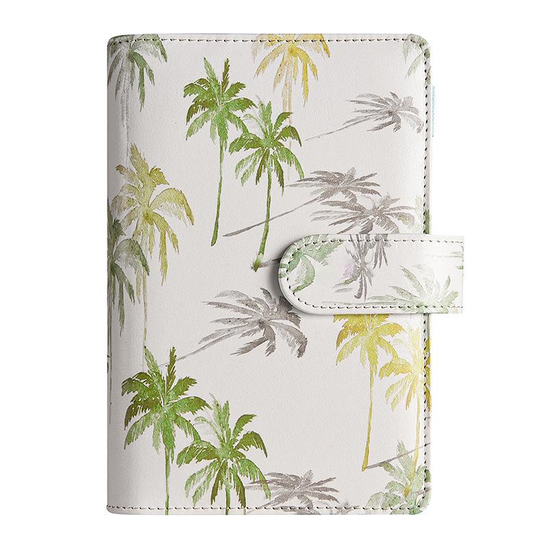 A6 Leaf Macaron Colorful PU Planner Binder Notebook