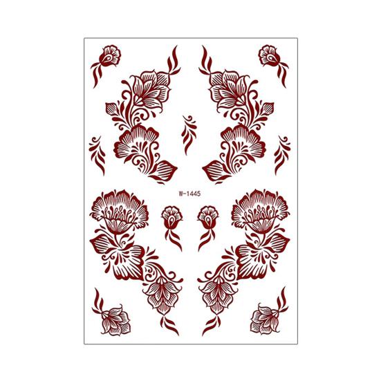 Skin-friendly Convenience Tattoo Stickers Water Transfer Paper Red / Clear / Brown 148 Mm/5.83