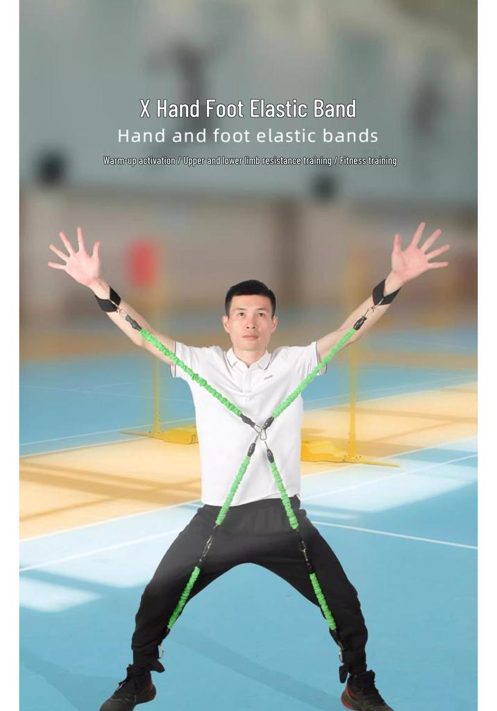 Hand & Foot Elastic Resistance Band for Full-Body Strength Training and Basketball Defense