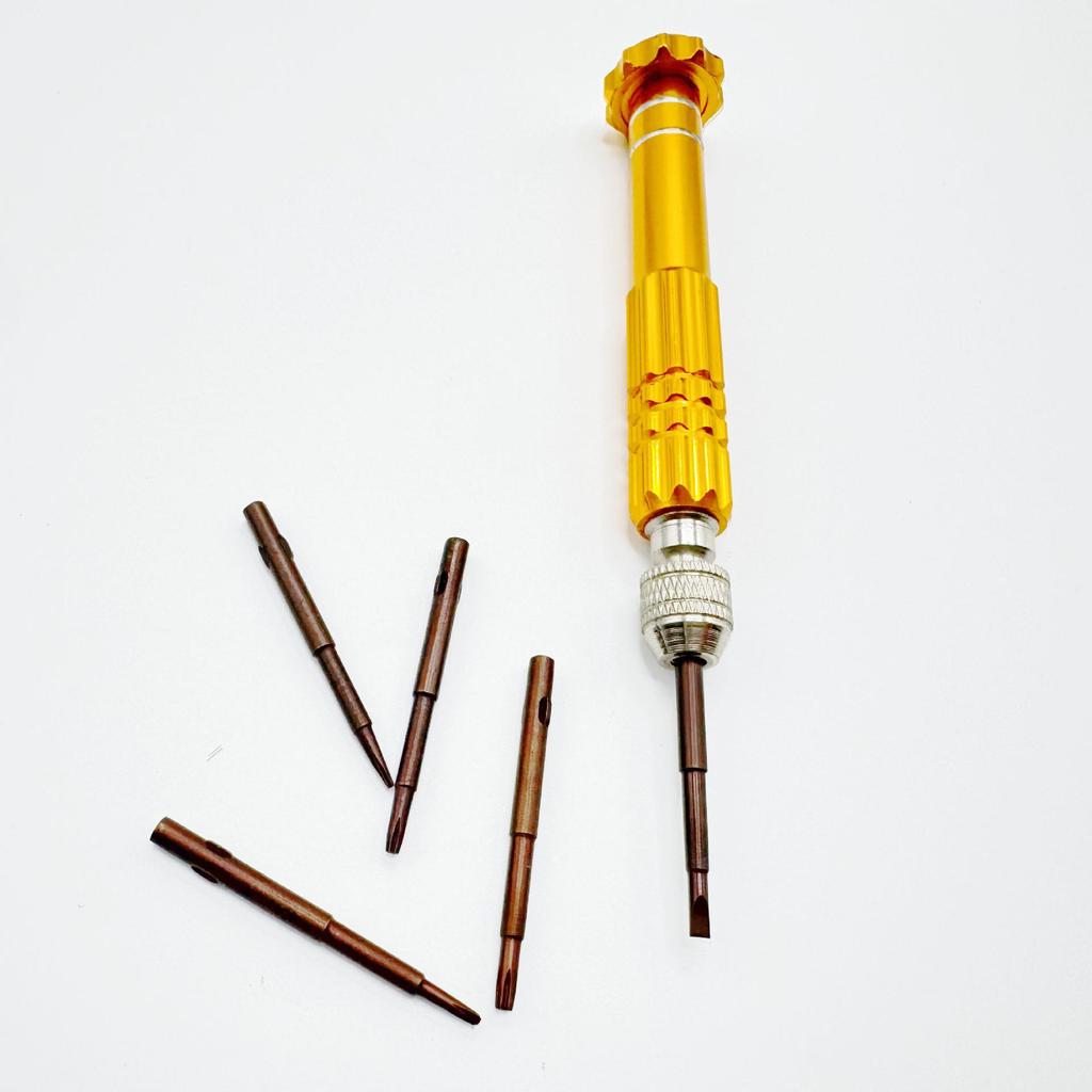 5-in-1 Multifunctional Metal Screwdriver Set - Portable, Hardened Material for Disassembly and Repair.