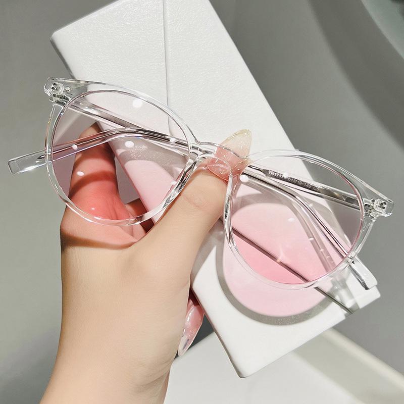 Trendy Unisex High-End Blush Sunglasses with Acetate Frame & UV Protection