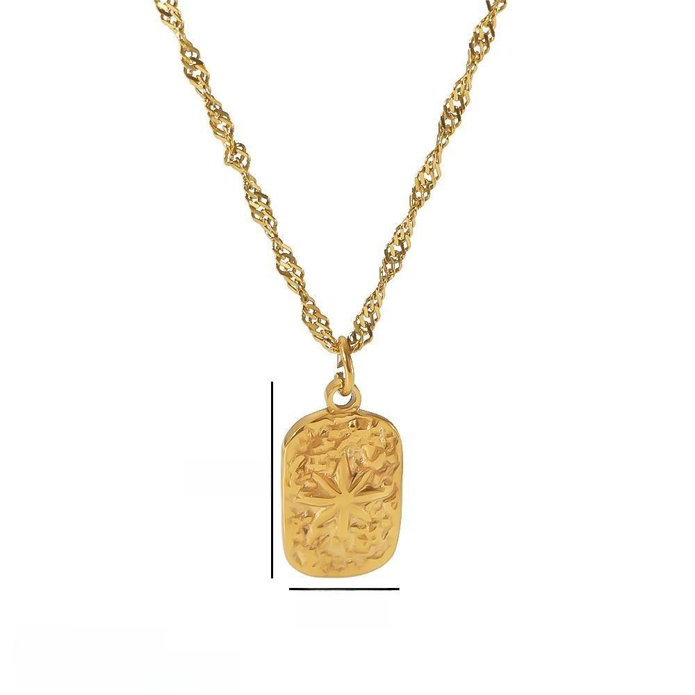 Style Star Shape Titanium Steel Pendant Necklace For Men And Women