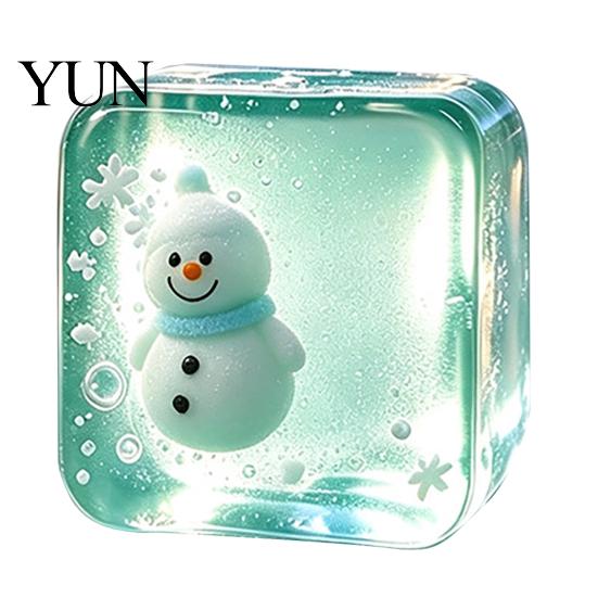 Ice Cube Squeeze Toy Stress Relief for Halloween Christmas, Anxiety Reduction Toy, Slow Rising Clear Sensory Holiday Gift Party Favors