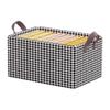 Houndstooth Foldable Pants Storage Box with Steel Frame