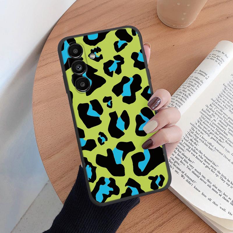 Leopard Print Phone Case For Samsung Galaxy A24 A54 A55 A34 A56 A16 4G Protection Back Cover Soft Silicone Fundas Shell Coque