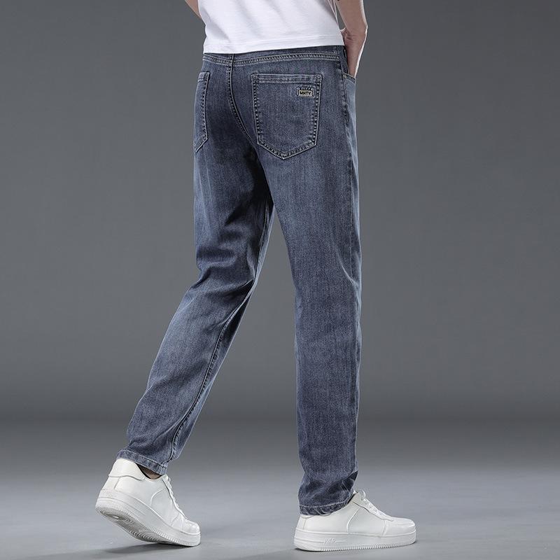 2024 Лето Ice Silk Тонкие повседневные джинсы для мужчин — фото 5