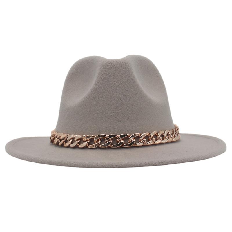 Acrylic Chain Men'S And Women'S Multi-Colored Stage Hat Woolen Felt Hat Jazz Top Hat Hat