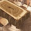 Washable Rectangular Tablecloth Rustic Log Pattern Universal Table Cover  Beauty Massage