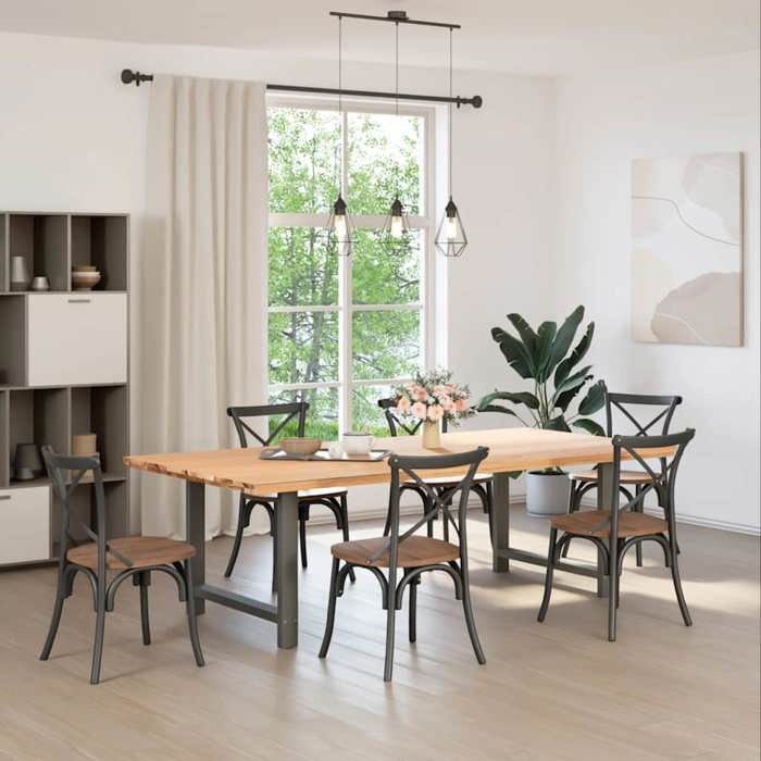 VidaXL Dining Table Legs Anthracite 2 Pieces 90 X (72-73) Cm Steel 4013318