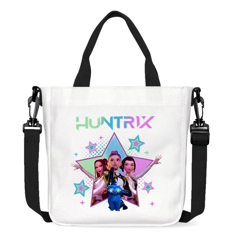 Anime Cartoon Print Student Go Out Portable Handbag Large Capacity Casual Canvas Bag