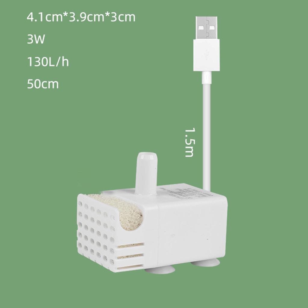 Mini pompa do akwarium USB 3W Cicha Wodna do Akwariów Wewnętrznych Zewnętrznych Strony Basenu Zestaw Filtracyjny