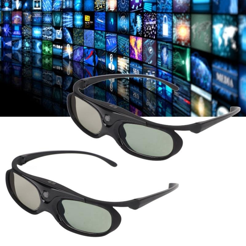 2Pcs 144Hz 3D Active Shutter Glasses DLP LinK LCD Lens 3D Glasses For 3D DLP Orojectors